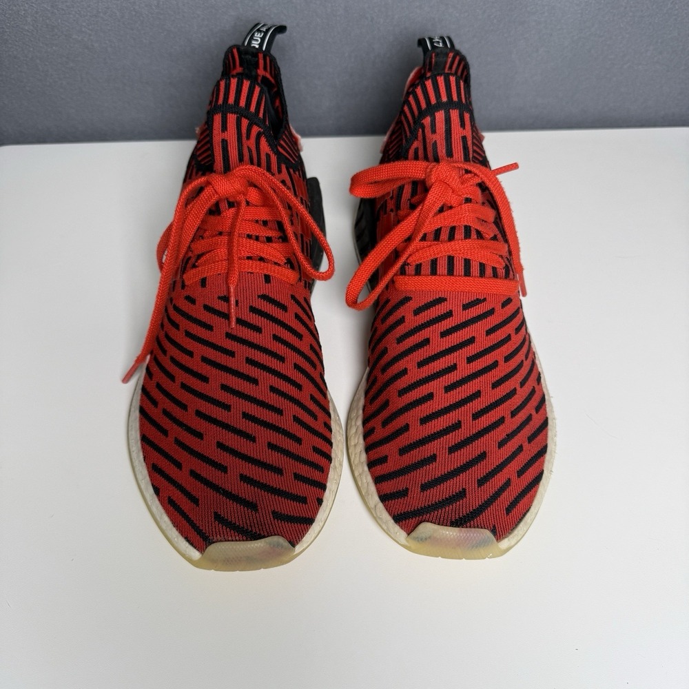 Adidas Nmd R2 Primeknit Core Red Core Black White Footwear Bb2910 Men's 12